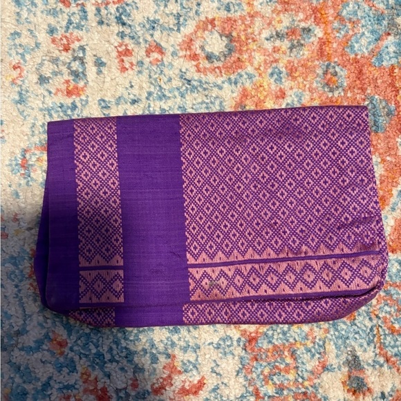 Handbags - Purple silk wallet/pouch